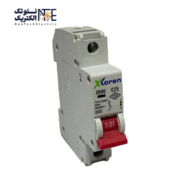 کلید مینیاتوری 1 پل 2 آمپر مدل XKN6 C 1P/2A برند Xkoren