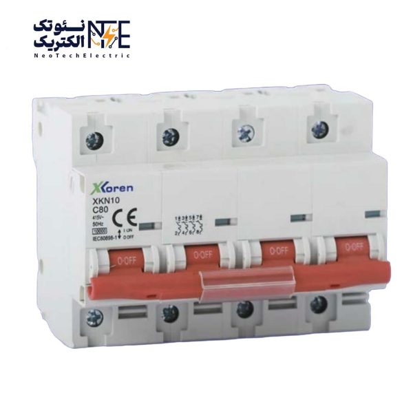 کلید مینیاتوری 4 پل 32 آمپر Xkoren مدل XKN6 C 4P/32A