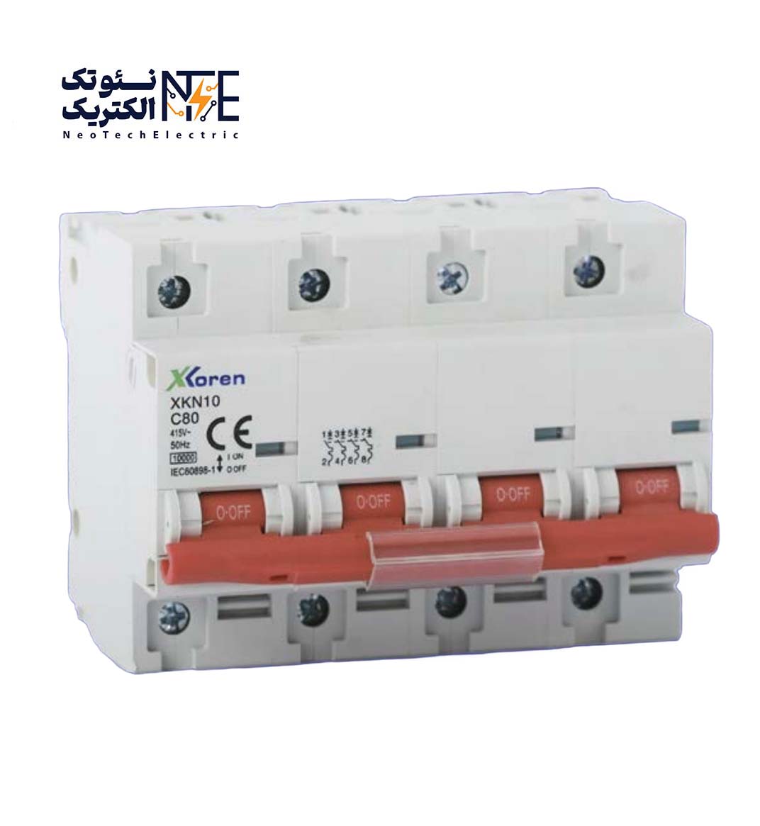 کلید مینیاتوری 4 پل Xkoren XKN6 C